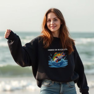 Camiseta Peixe viciado na vida na praia