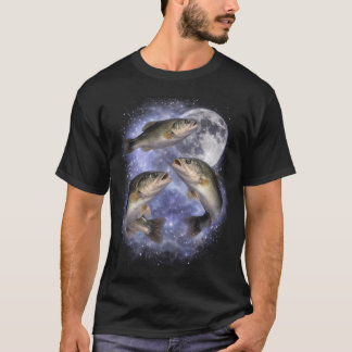 Camiseta Peixe Vintage Meia-Noite Gráfico 90s Oceano Selvag