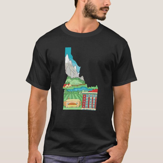 Camiseta Peixe Voador  Pescador Pescaria Mapa do Estado de  (Frente)