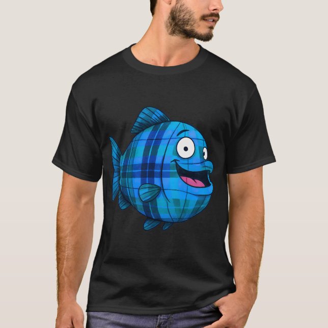 Camiseta Peixe Xadrez Fofo (Frente)