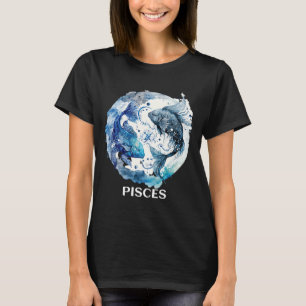 Camiseta Peixes 2 Fishes Sinal de Zodiac Nep Astrológico Ág