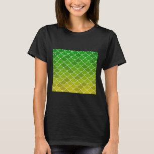 Camiseta Peixes Amarelos de Dimensões Longas