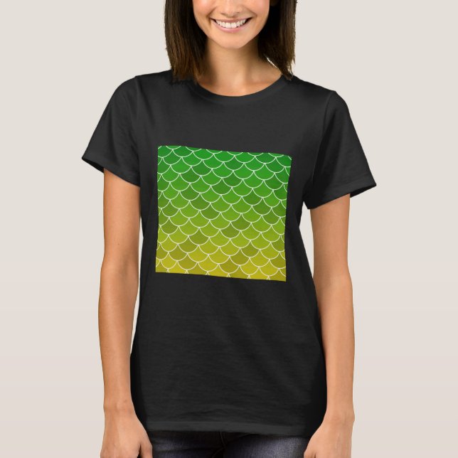 Camiseta Peixes Amarelos de Dimensões Longas (Frente)
