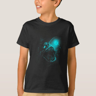 Camiseta Peixes-Anglês Criaturas do Mar Profundo Glândulas