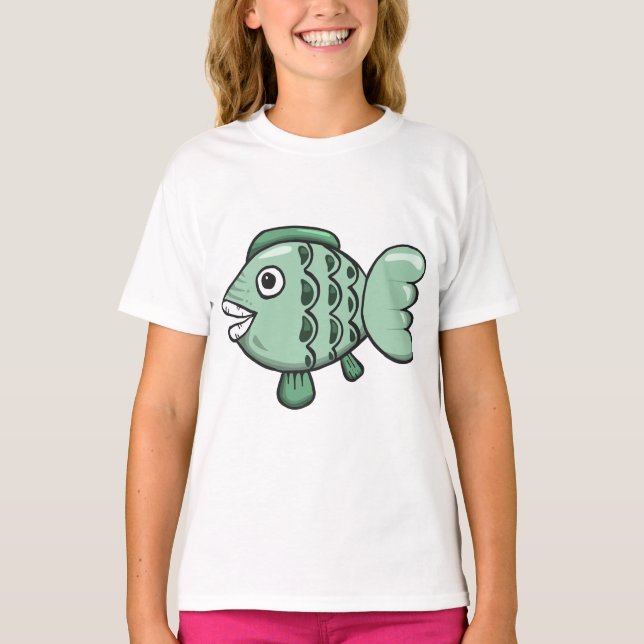 Camiseta Peixes, Animais, Desenho (Frente)