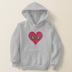 Camiseta Peixes-Anjo Gêmeos em um Coração Vermelho - Ilustr