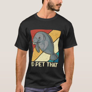 Camiseta Peixes-boi Vacas Marinhas Batata Flutuante Acarici