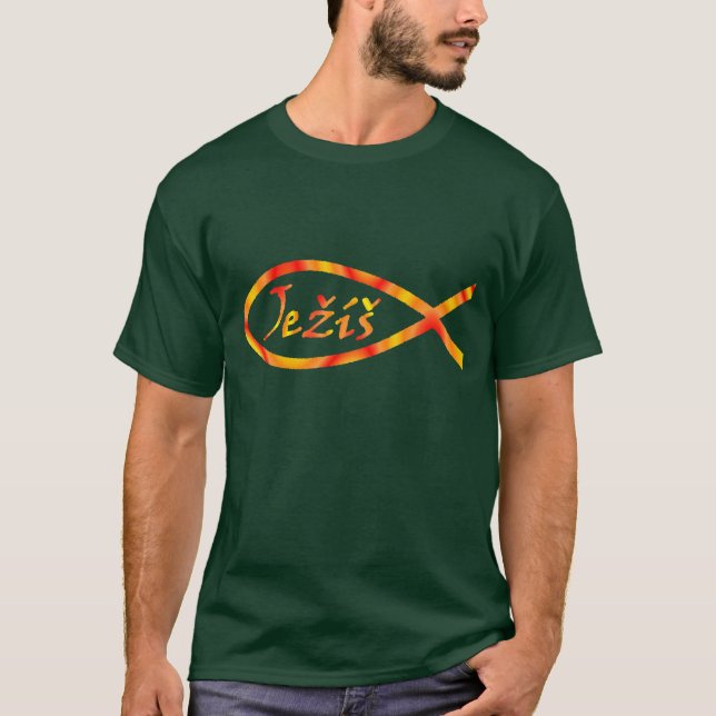 Camiseta Peixes checos & eslovacos de Ježíš (Frente)