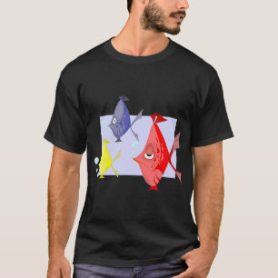 Camiseta Peixes Coloridos Na Água