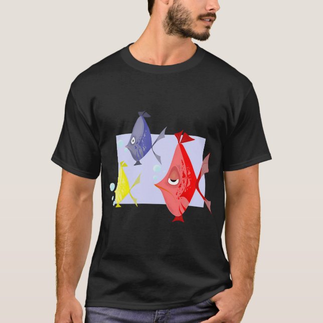Camiseta Peixes Coloridos Na Água (Frente)