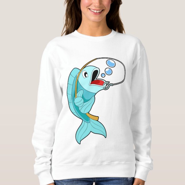 Camiseta Peixes com barra de pesca (Frente)