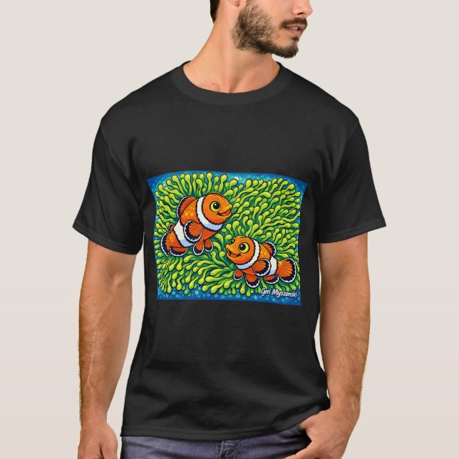 Camiseta peixes-dama O Peixe-Palhaço (Frente)