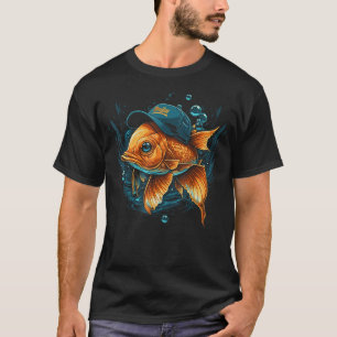 Camiseta Peixes de Aquário com Boné de Baseball