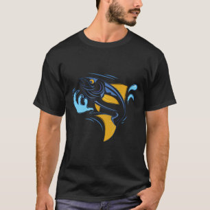 Camiseta Peixes De Atum Saltando Do Oceano