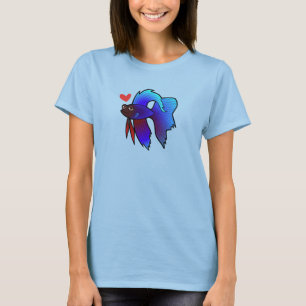Camiseta Peixes de Betta/amor de combate Siamese dos peixes