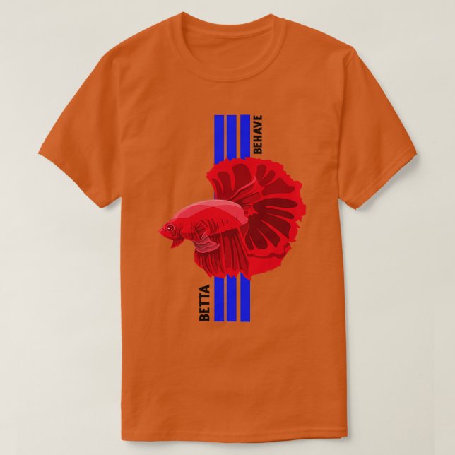 Camiseta Peixes De Betta Vermelha Para Os Conservadores De  (Frente do Design)