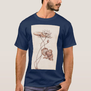 Camiseta Peixes de combate siameses Betta esplendens e água