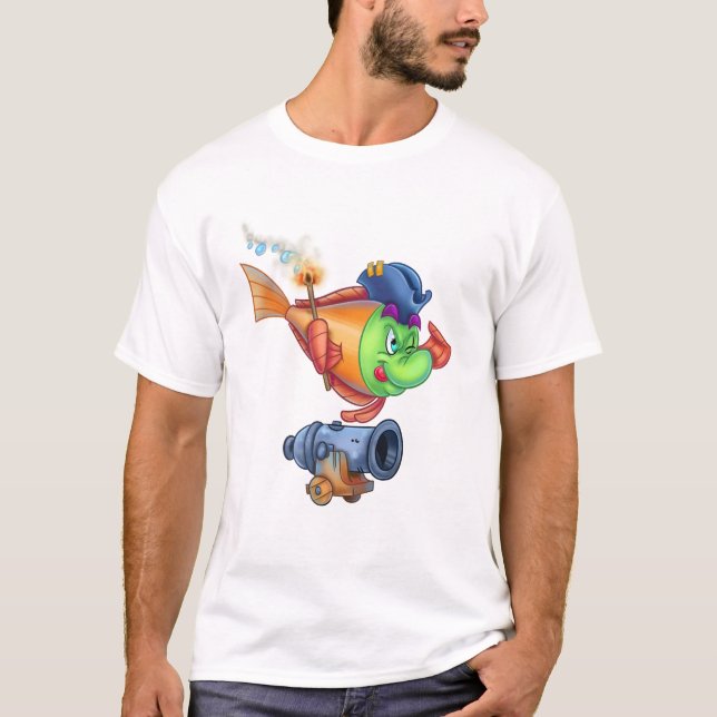 Camiseta Peixes de desenho animado de FriendFish (Frente)
