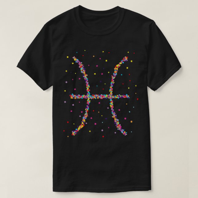 Camiseta Peixes de peixes Astrologia bodiaca (Frente do Design)
