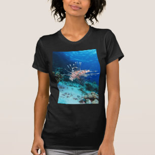 Camiseta Peixes de peixes-lombo em recife no mar vermelho P