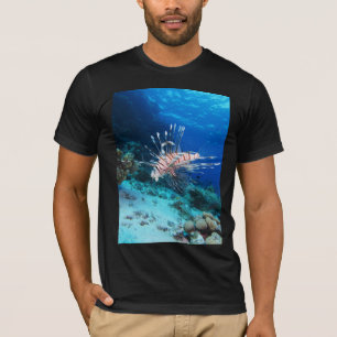 Camiseta Peixes de peixes-lombo em recife no mar vermelho P