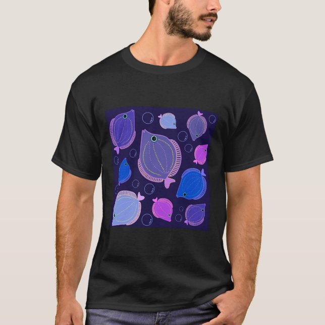 Camiseta Peixes De Preto (Frente)