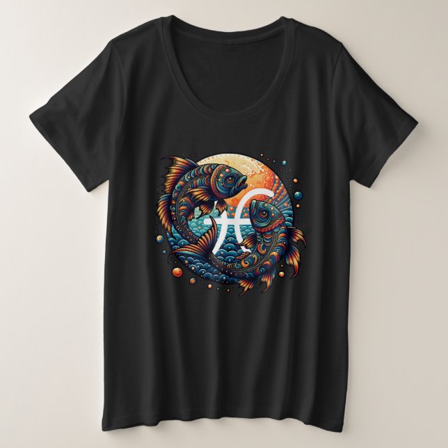 Camiseta Peixes de Sinal de Horóscopo Astrologico Zodiose (Frente do Design)