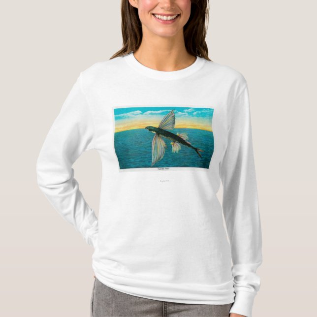 Camiseta Peixes de vôo na ilha de Catalina (Frente)