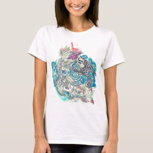 Camiseta Peixes de Yin Yang Koi