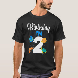 Camiseta Peixes Do Mar Aniversário 2 Anos Crianças Do Mar D