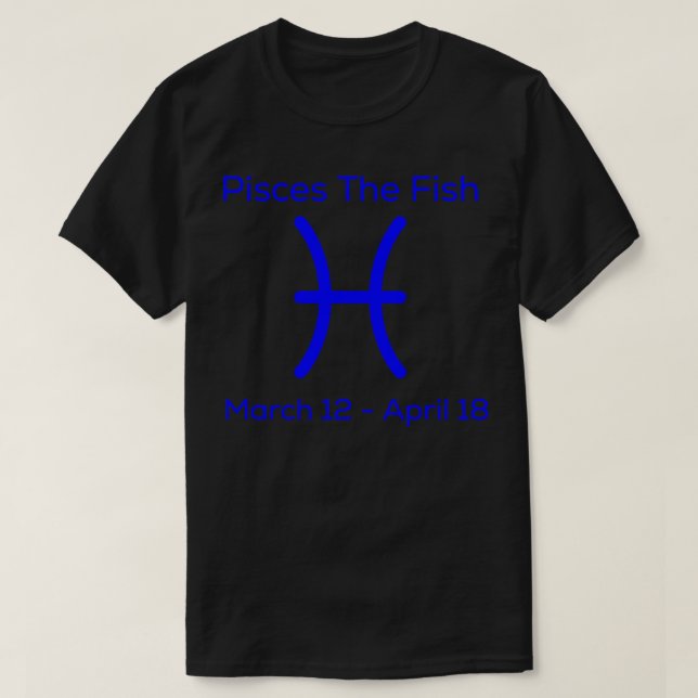 Camiseta Peixes Do Zodíaco De Peixes (Frente do Design)