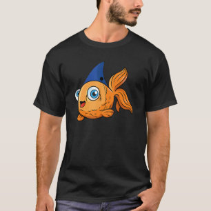 Camiseta Peixes dourados com barbatanas de tubarões - peixe