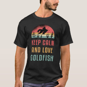 Camiseta Peixes Dourados Mantêm Calma E Adoram Peixes Doura