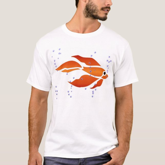 Camiseta Peixes e cavalo marinho (Frente)