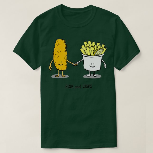 Camiseta Peixes e Chips (Frente do Design)