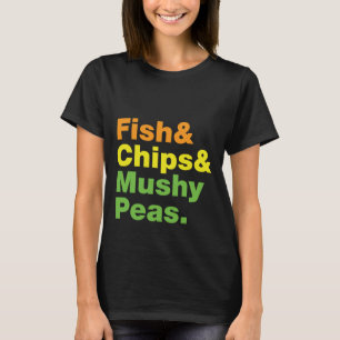Camiseta Peixes e Chips e Ervilhas Mushy.