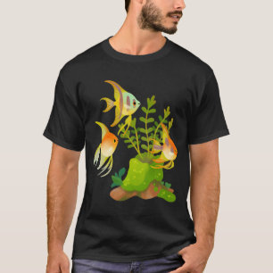 Camiseta Peixes e plantas de água doce - Acará-disco