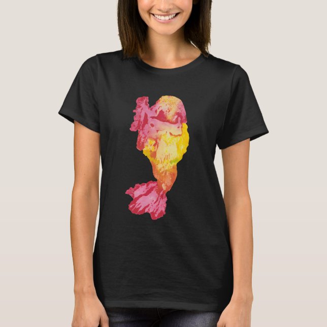 Camiseta peixes em cores vibrantes (Frente)