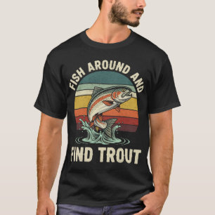 Camiseta Peixes Engraçados em Volta e Encontrar a Pesca de