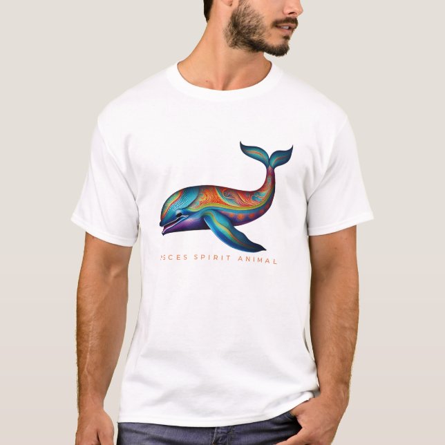 Camiseta Peixes Espirituosa Baleia Animal Alebrije Male (Frente)
