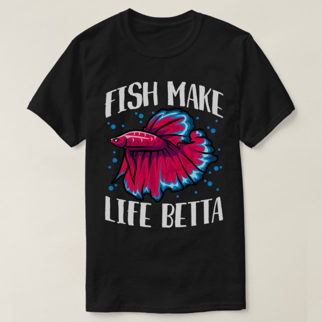 Camiseta Peixes Fazem Vida Betta (Frente do Design)