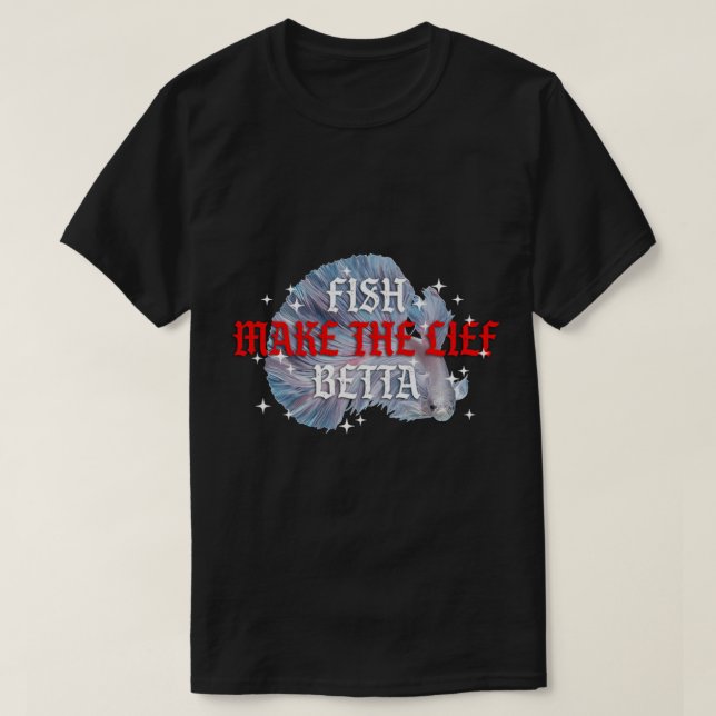 Camiseta Peixes Fazem Vida Betta (Frente do Design)