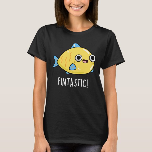 Camiseta Peixes Fintásticos Engraçados Escuros BG (Frente)