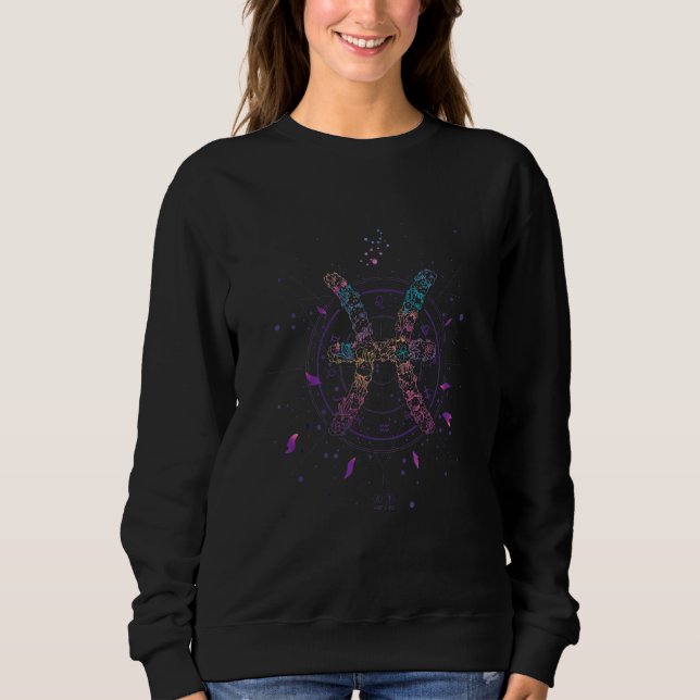 Camiseta Peixes Florais Sinal Zodiac (Frente)
