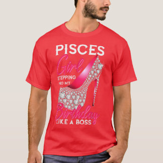 Camiseta Peixes Garota Passando No Meu Aniversário Como Um 