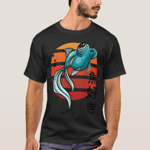 Camiseta Peixes Goldfish Japoneses Retro Adultos Crianças A