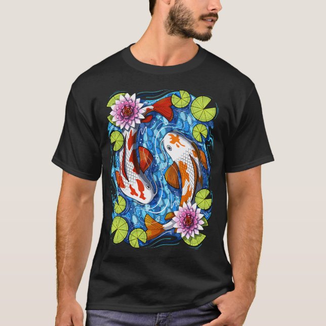 Camiseta Peixes Koi Japoneses (Frente)
