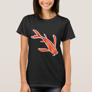 Camiseta Peixes Koi Laranja e Rosa