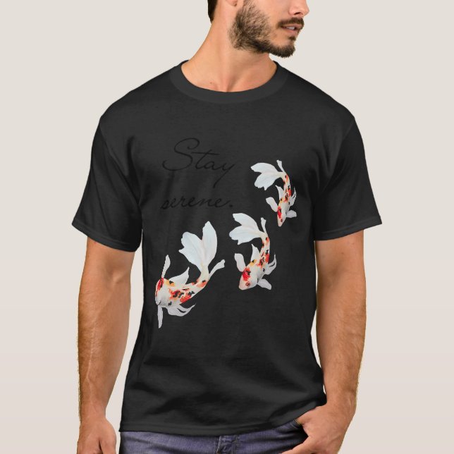 Camiseta Peixes koi, mantenham-se serenos (Frente)