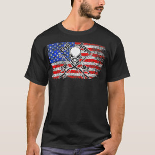 Camiseta Peixes legal Temem-me Orgulho de Bandeira American